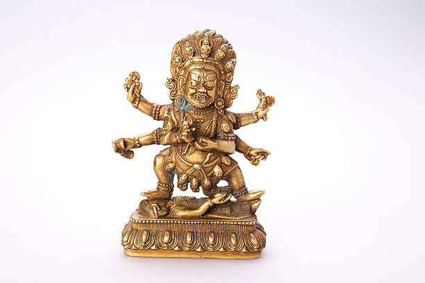 istock Buddhist figure with patina 507846700