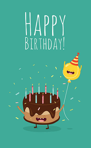 kartka urodzinowa - birthday birthday card cake cupcake stock illustrations