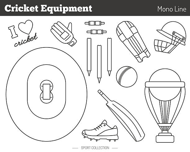 ilustrações, clipart, desenhos animados e ícones de vetor elementos de projeto jogo de críquete - friends life t20