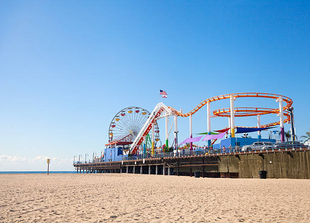 サンタモニカピア - santa monica santa monica beach beach california ストックフォトと画像