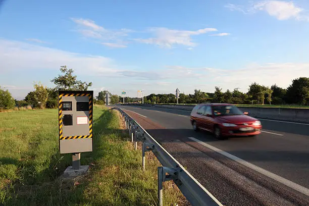 Speed camera at the road side