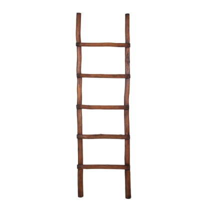 Ladder i studio isolated on white