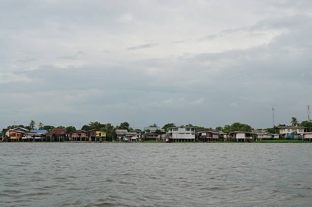 The riverfront village in Bangkok,Thailand