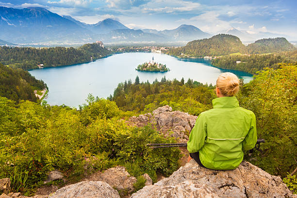 istock Tracking round Bled Lake in Julian Alps, Slovenia. 507854627