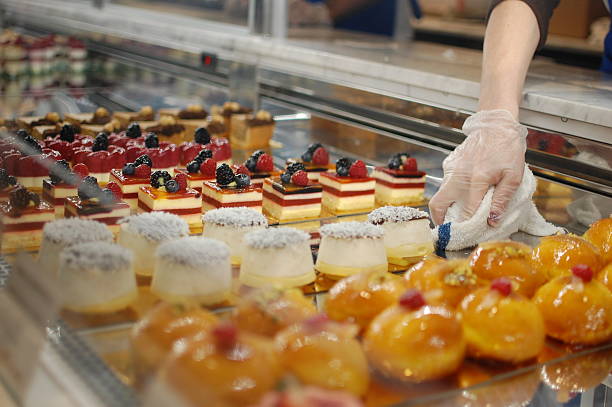 istock Pastry case at upscale market 507857475