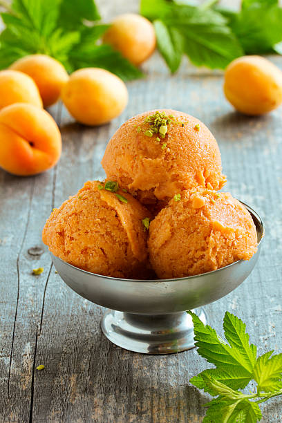 istock Homemade ice cream from apricots. 507858037