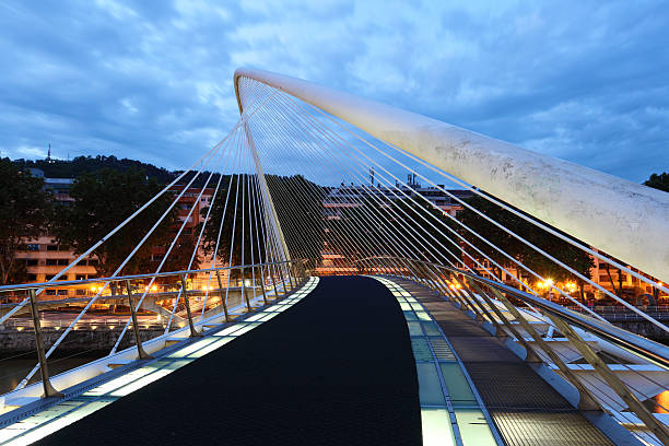 istock Pedestrian bridge in Bilbao, Spain 507858299