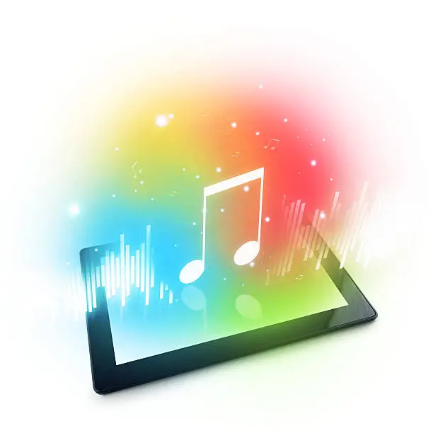 Photo of Playing music on Digital Tablet Computer