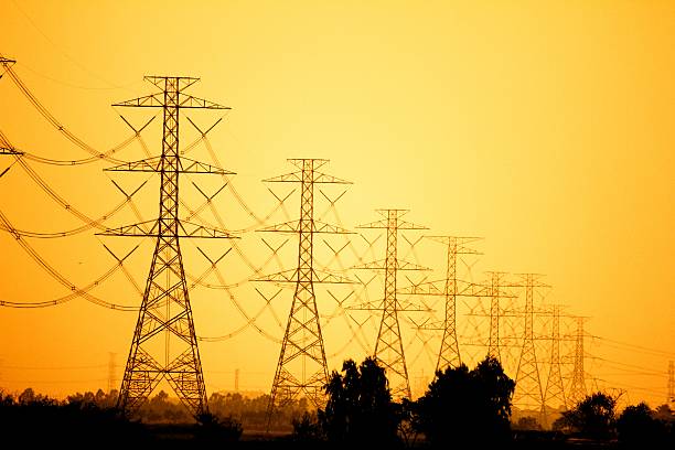 istock Electricity pylons and lines 507859359