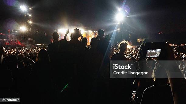 Crowd At A Music Concert Stock Photo - Download Image Now - Admiration, Adulation, Adult