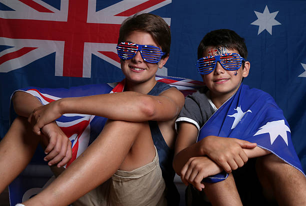 istock Kids in Australian Apparel 507868336