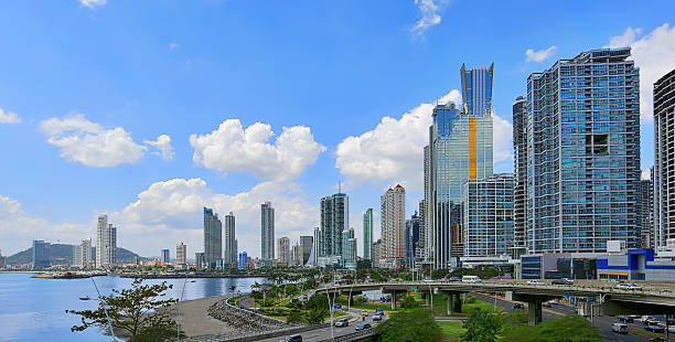 Panama City, Panama. Skyline, Financial District Panama City, Panama skyline. The financial district on a beautiful sunny day. panama city panama stock pictures, royalty-free photos & images