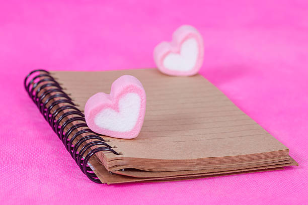 istock heart candies  with book note ,message paper.selective 507870552