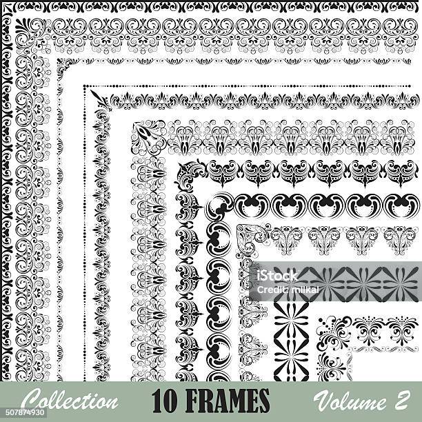 Frames Collection Stock Illustration - Download Image Now - Border - Frame, Diploma, Old