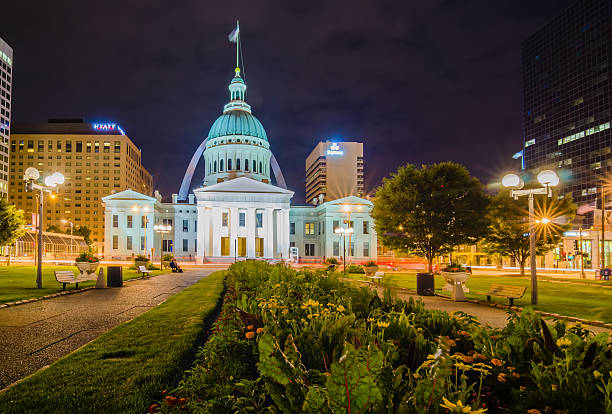 istock St. Louis downtown skyline buildings at night 507875393