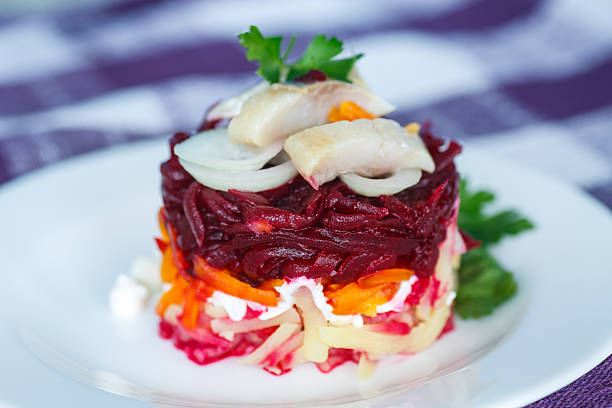 istock Russian traditional herring salad 507877433