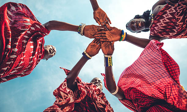 masajowie jedność - african tribal culture zdjęcia i obrazy z banku zdjęć