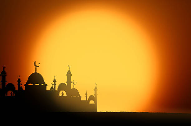 istock Silhouette of a mosque at sunset 507879456