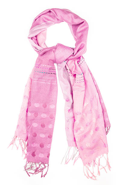 istock Silk scarf. Pink silk scarf isolated on white background 507879840