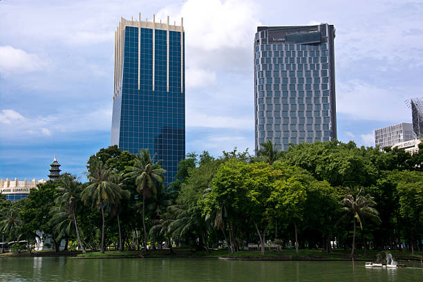 istock Bangkok skyline, Lumpini park 507880351
