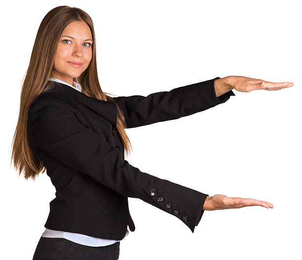 istock Businesswoman holding anything 507880563