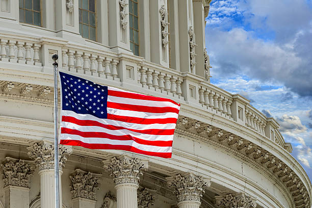 istock Washington DC Capitol detail on cloudy sky 507880864