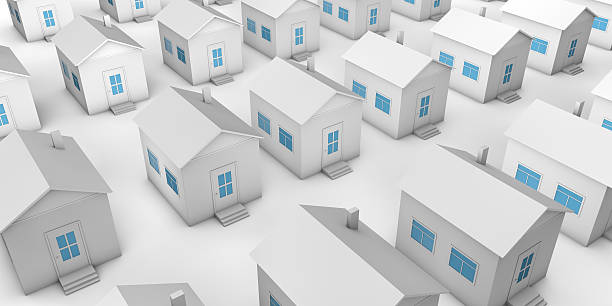 istock The small white house on a white background 507880898