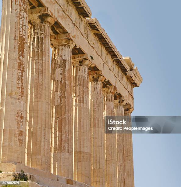 Pillars In Acropolis Stock Photo - Download Image Now - Acropolis - Athens, Ancient, Anthropomorphic