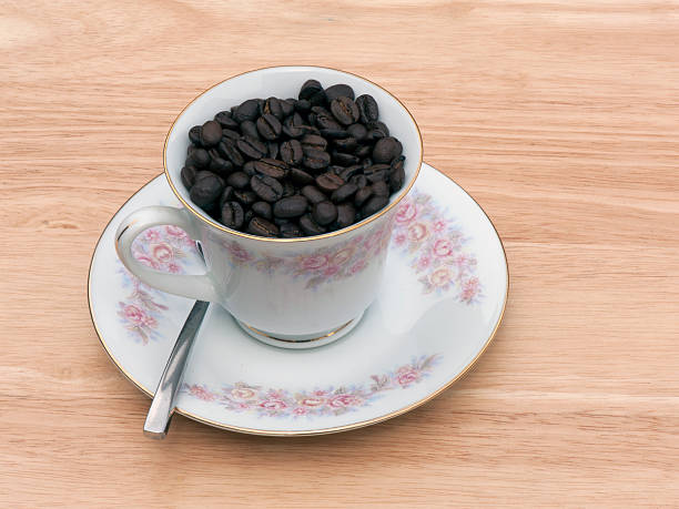 Cup of Coffee Beans stock photo