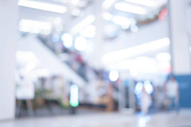 istock Blurred photo of escalators in modern building 507896654