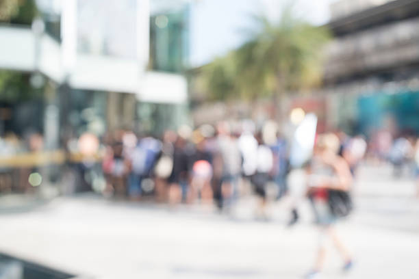 istock Blurred of people going to shopping mall 507897136