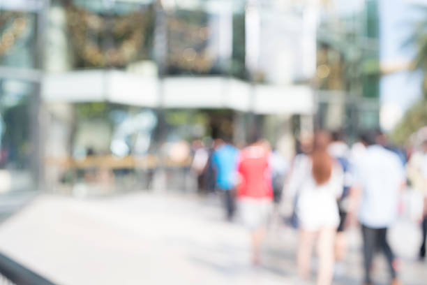 istock Blurred of people going to shopping mall 507897264