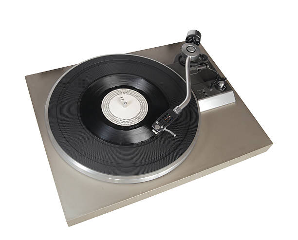 istock Vintage record player with vinyl record 507897541