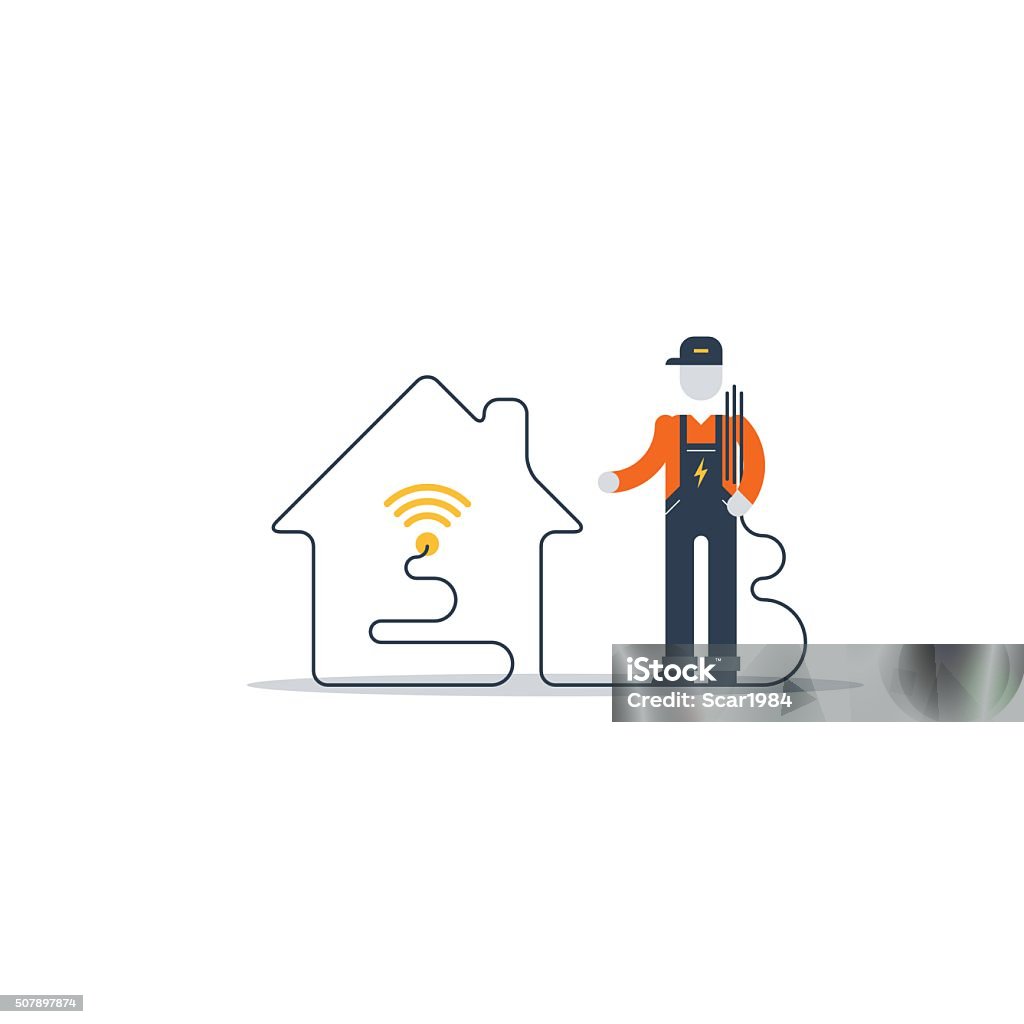 Internet Assitance Image Internet Connection Support Team Stock Illustration - Download Image ...