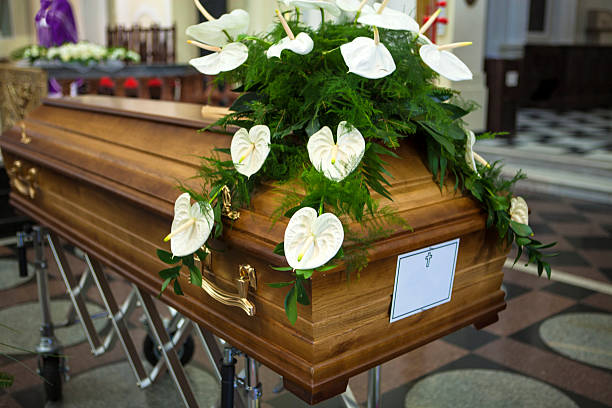 istock Coffin in  Catholic Church 507898027