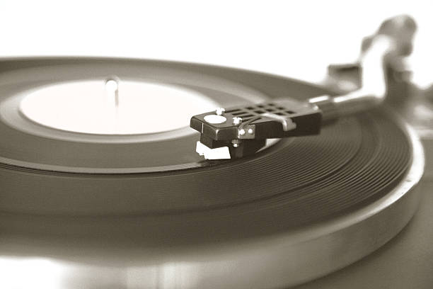 istock Abstract record player with noise and grain for old look 507898199