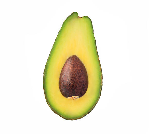 Avocado isolated on white background stock photo
