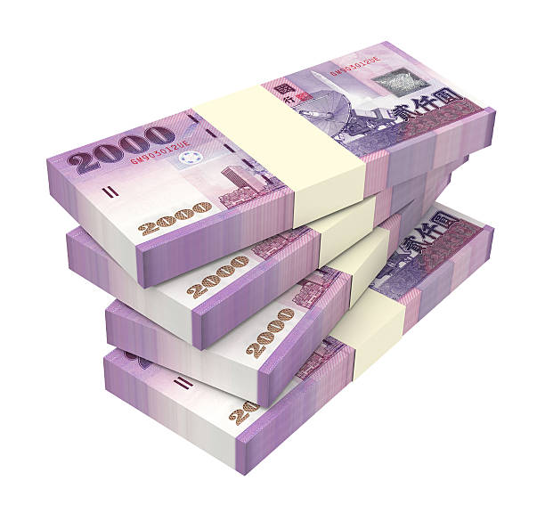 istock Taiwanese yuan bills isolated on white background. 507899012