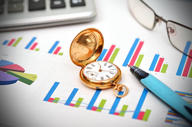 tabela de negócios - finance stock market data diagram calculator imagens e fotografias de stock