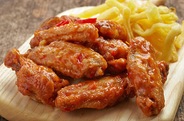 fried chicken wings with sweet chili sauce