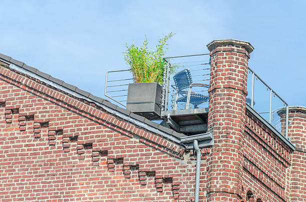 fachada antiga casa com telhado terrace - baudenkmal imagens e fotografias de stock