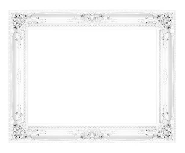 istock old antique white picture frames. Isolated on white background 507902773