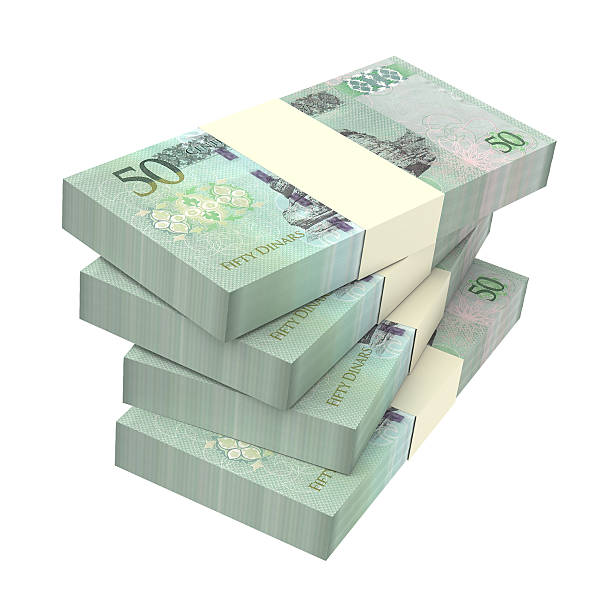 istock Libyan dinar bills isolated on white background. 507906480