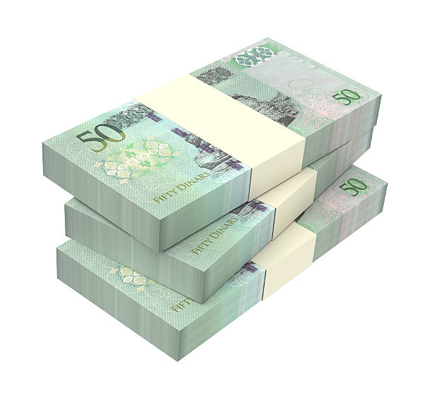 istock Libyan dinar bills isolated on white background. 507906848