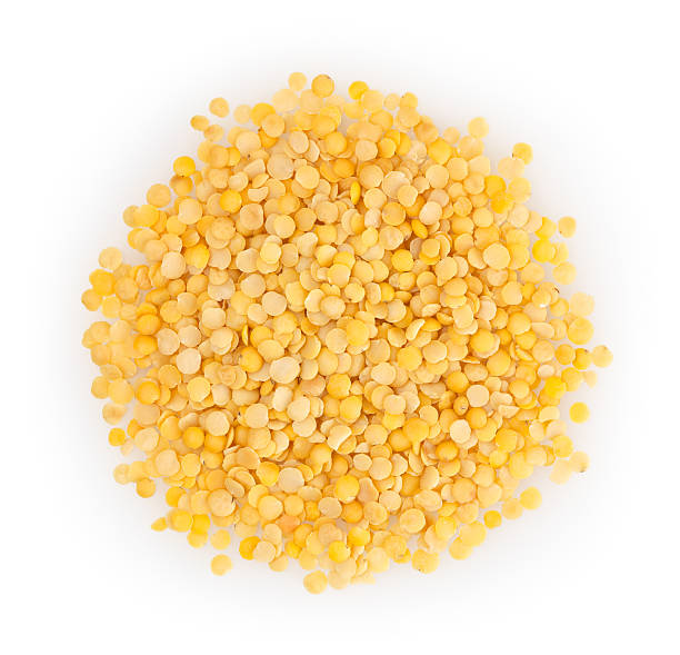 istock Yellow lentils isolated on white background 507907264