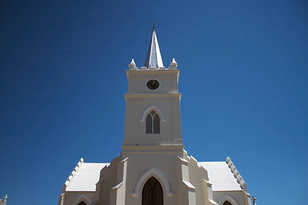 istock Church steeple with blue sky background 507908334
