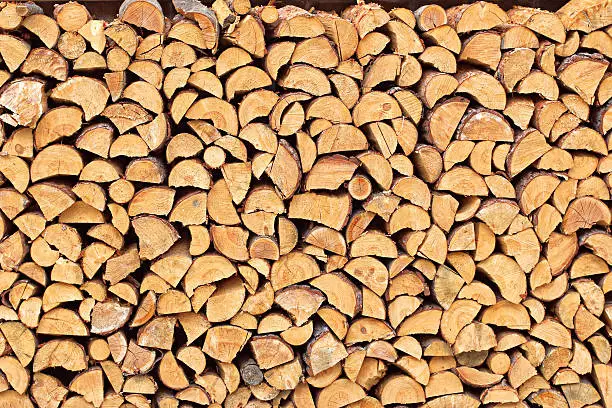A pile of chopped wood material - general, flat view