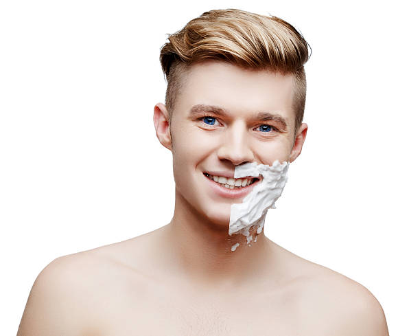 istock Young shirtless man isolated on white 507911008