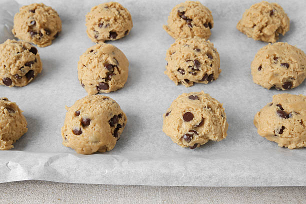 istock chocolate chip coconut cookies dough, selective focus 507913576
