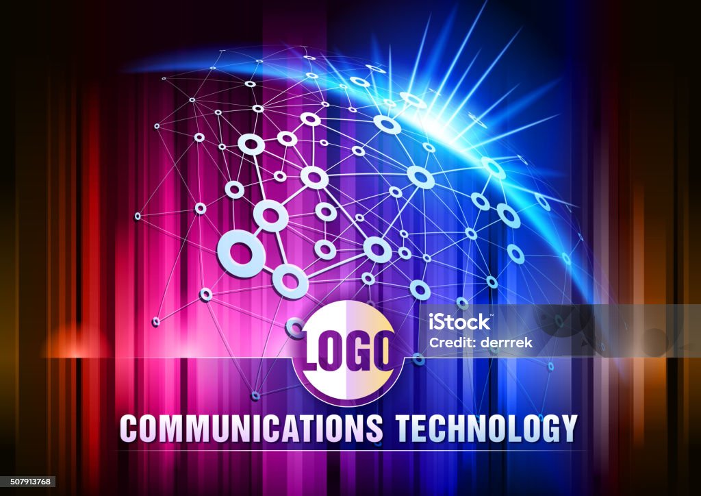 Comms Tech Computer Background Communications Technology Stock Illustration - Download Image Now ...